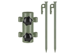 Rebe-soporte De Varilla Para Carpa De Camping Tubo Fijo Con Clavos Accesorios De Carpa Acero Resistente Aire Libre Verde Ejército