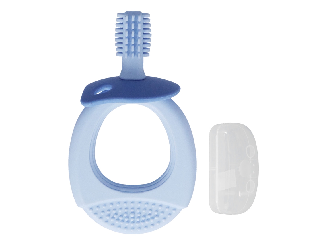 Mali escova de Dentes Infantil Treinamento Silicone Macio 360° Segura Removível Azul
