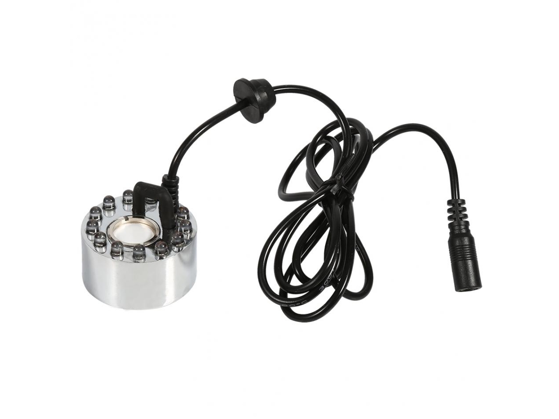 Humidificador 20Mm 12 Led Nebulizador Fonte de Água para Lagoa Atomizador Mini