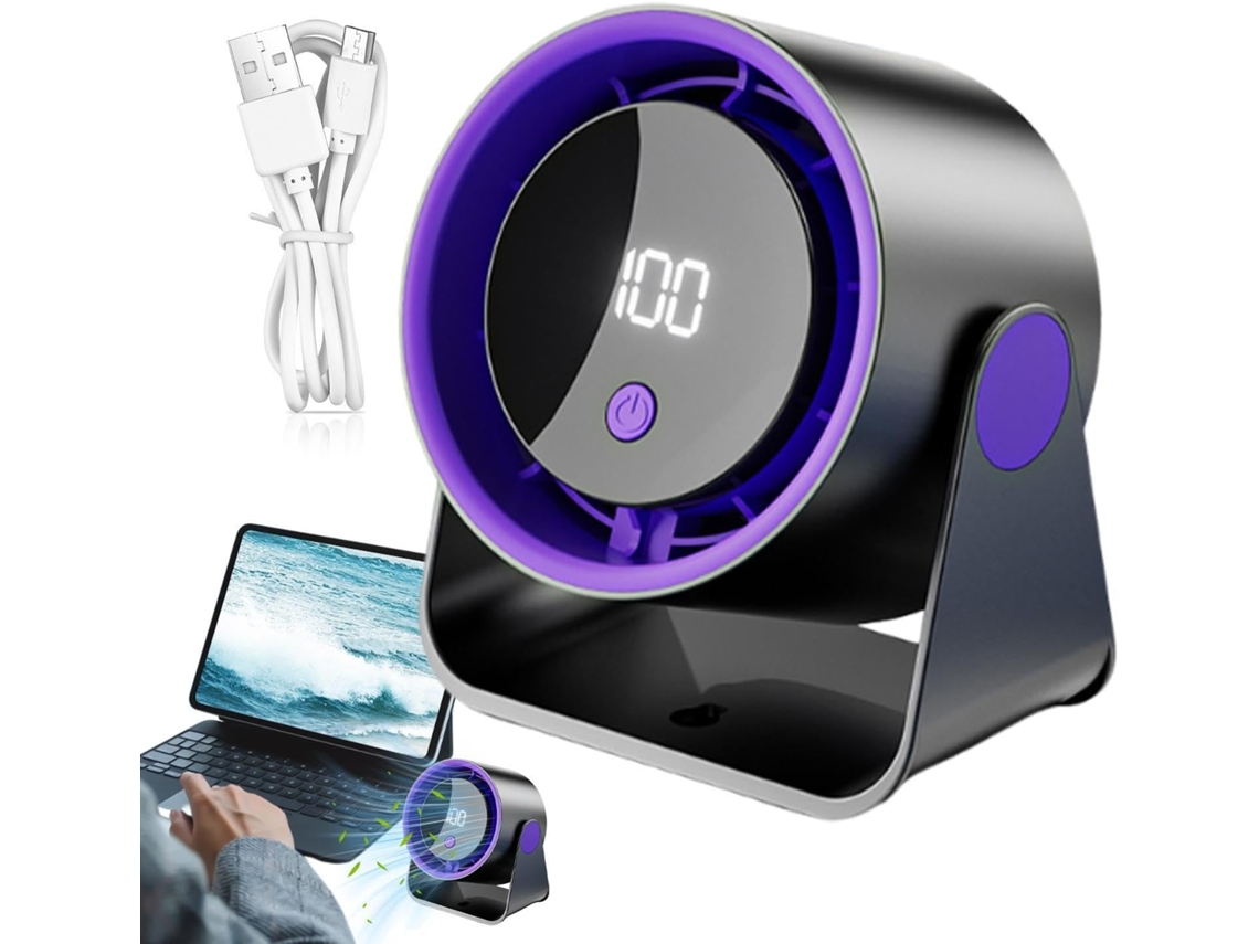 Ventilador De Mesa Portátil Layer Fan Com Bateria 2400mah - Oscilante