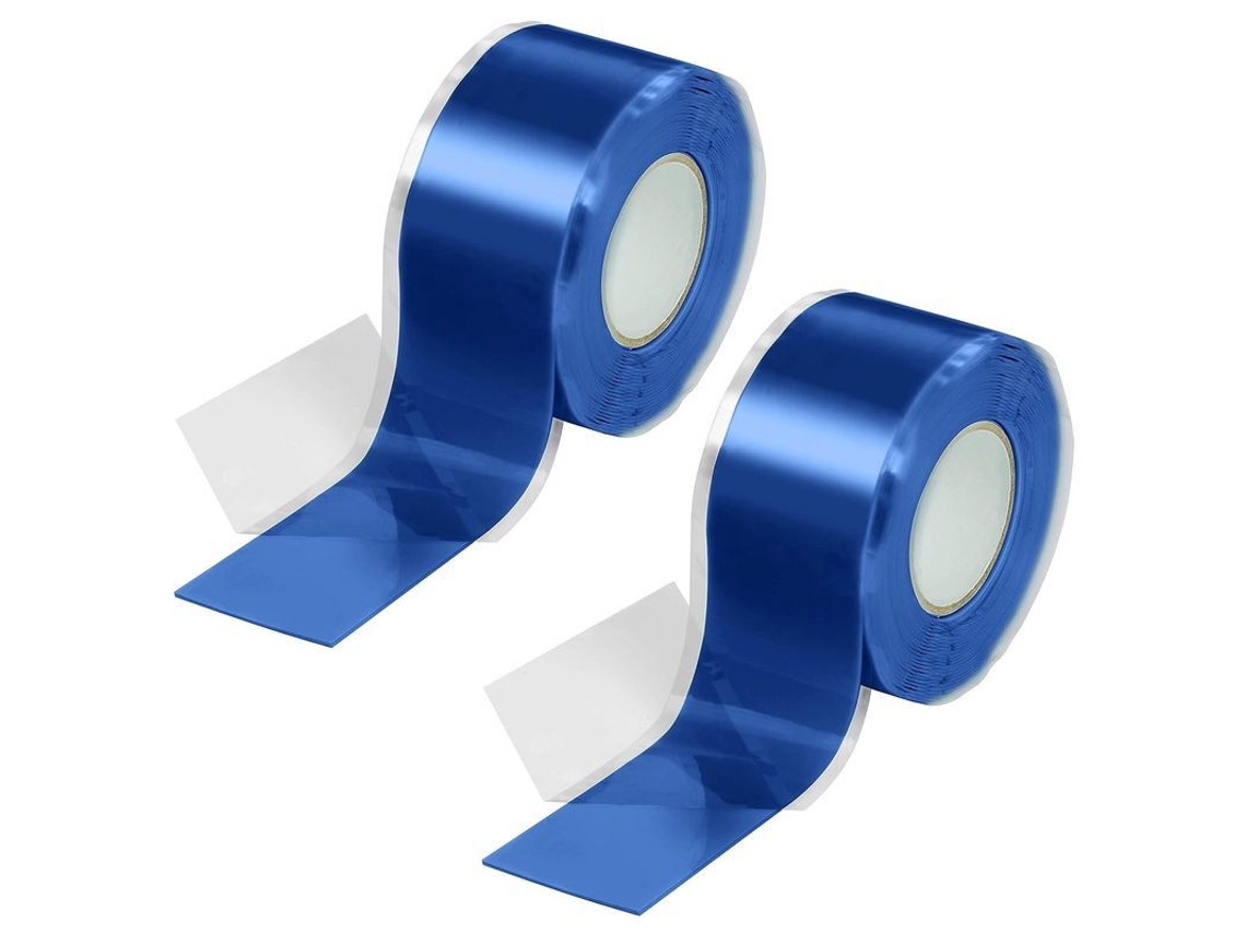 Fita De Silicone Autoadesiva 2x3m 25mm Azul, Isolante E Selante À Prova D'água, Resistente Uv E Temperatura -30°c A 100°c