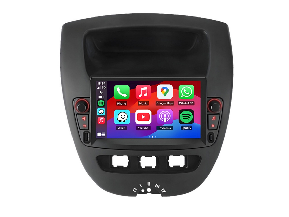 Rádio Android para Peugeot 107, Citroen C1, Toyota Aygo, com GPS | JUNSUN