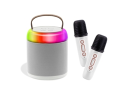 Mais Nova Mini Máquina De Karaokê Alto Falante Bluetooth Portátil Com 2 Microfones Sem Fio Para Crianças E Adultos Músicas Brinquedos P Yizhood