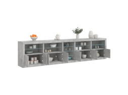 Vidaxl Aparador Com Luzes Led 283x37x67 Cm Cinzento Cimento