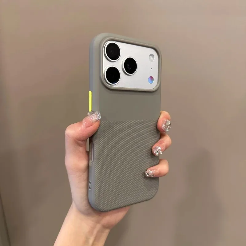 Capa Protetora De Silicone Macio Com Textura Fosca E Pontilhada, Resistente A Impactos (iphone 11 Pro Max).