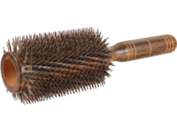 Escova De Cabelo Redonda Extra Grande Toyandona Em Madeira, Cor Café, Com Cerdas De Javali E Nylon, Para Alisar E