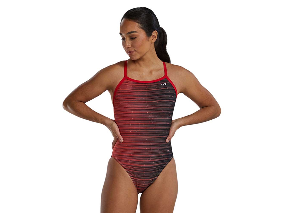 Roupa de Banho Durafast Elite Diamondfit Speedwarp Vermelho 38 Mulhertyr