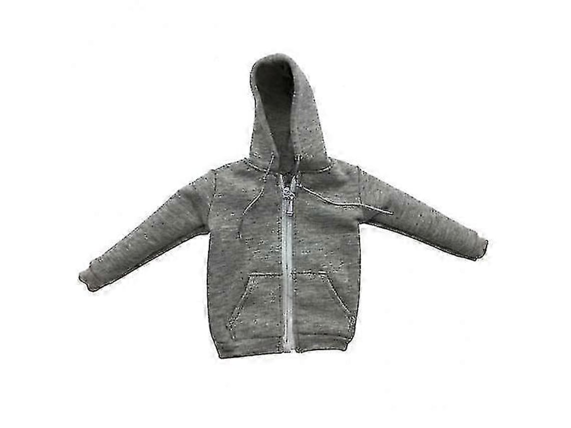 Moletom Cinza Com Zíper Para Figuras De Ação De 12 Polegadas