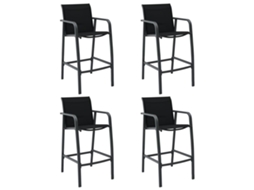 Garden Bar Chair, Garden Bar Chairs Vidaxl Preto Tecido (n/a)