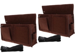Uonlytech Conjunto De 2-bolsas Cintura Com Bolso Aplique, Cinto Para Ferramentas, Bolsa Para Ferramentas Com Zíper