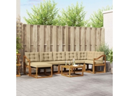 Vidaxl Conjunto De Sofás Para Exterior 8 Unid. Natural E Bege
