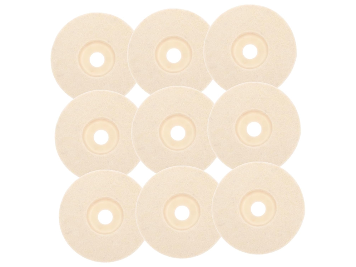 Kit Genérico De 10 Discos De Feltro Para Polimento E Lustro Em Máquinas Rotativas Para Metal E Mármore