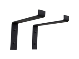 2026-soporte De Parede De Metal Diy, 2 Peças, 15cm, Preto, Resistente A 100kg, Inclui Parafusos De Montagem