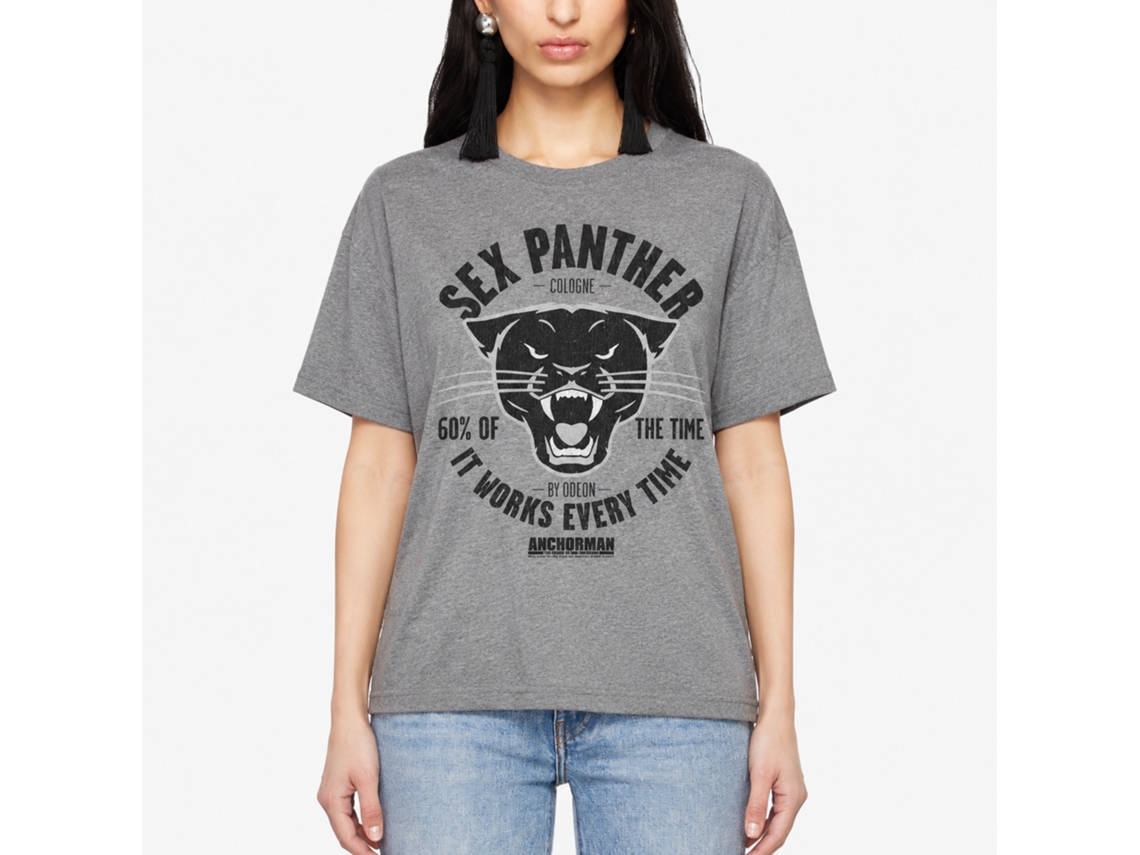 Rockinstone Anchorman Movie Sex Panther Heather Graphite Adult T-shirt Size:xxxl