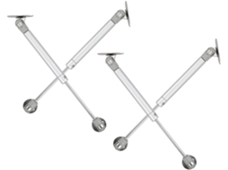 Conjunto De 4 Dobradiças Prateadas Para Armários Com Amortecedores A