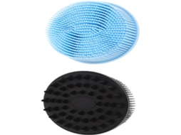 Conjunto De 2 Escovas Banho Esfoliantes Silicone Duráveis Da Minkissy, Acessórios Corporais Confortáveis Para Bebês E