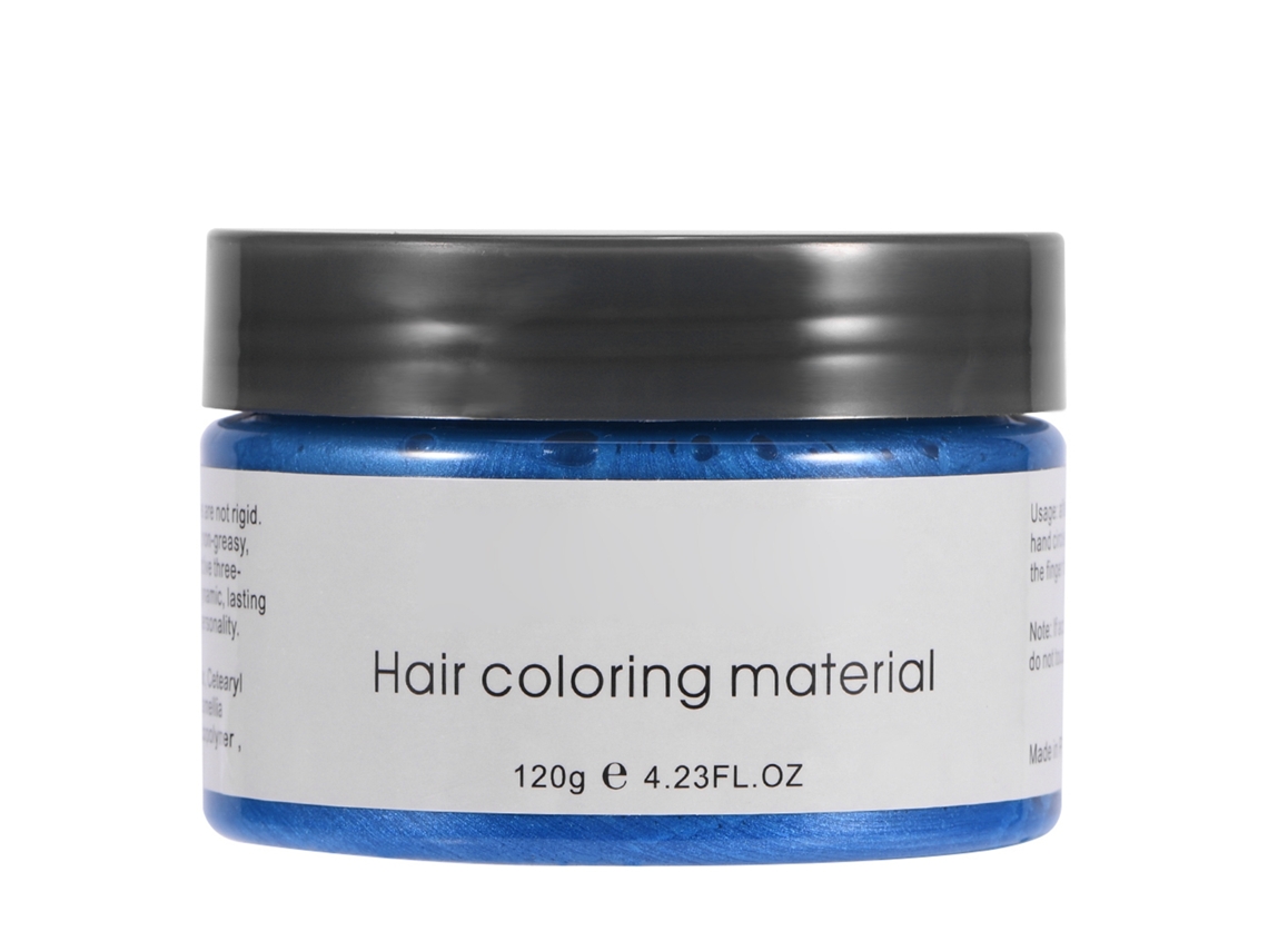 Creme de coloração capilar descartável unissex 2026, 120g, cera modeladora de cabelo (azul)