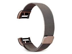 Pulseira De Relógio Lurelia Inteligente Em Aço Inoxidável Fitbit Charge 2 Coffee