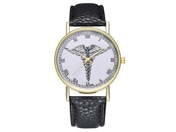 Reloj De Cuarzo Unisex Con Correa De Cuero Pu Para Parejas Numerales Romanos Negro