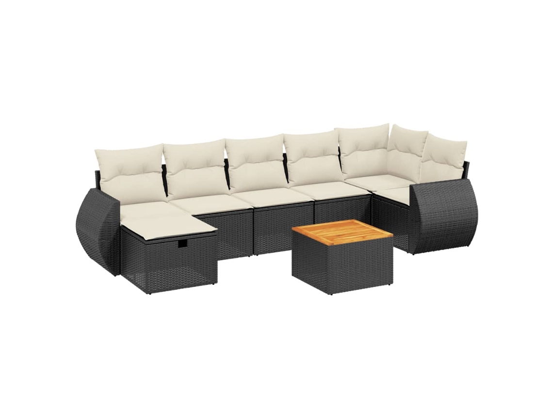 Garden Sofa Set, Garden Sofa Sets Vidaxl Preto Rattan / Vime (n/a)