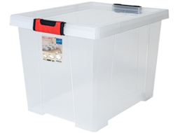 Caixa de Armazenamento EDA Clipstock 45 Litros Pp Transparente