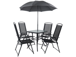 Conjunto De Mobiliário De Jardim De 5 Peças 80 Vcm