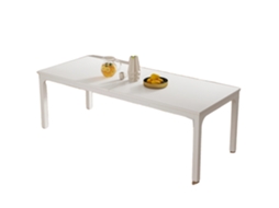 Mesa De Jantar, Forma Retangular, Para Até 10 Pessoas, Branco