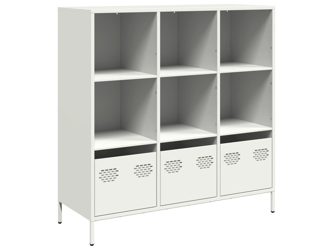 Aparador Alto 101,5x39x103,5 Cm Aço Branco MAISON EXCLUSIVE