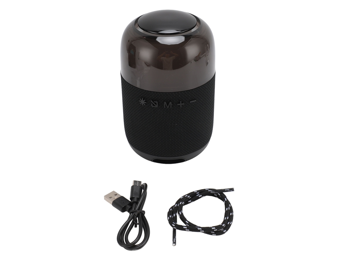 Caixa de Som Mali Bluetooth Sem Fio IPX4 Luzes RGB 8W Som HD para Viagens e Festas