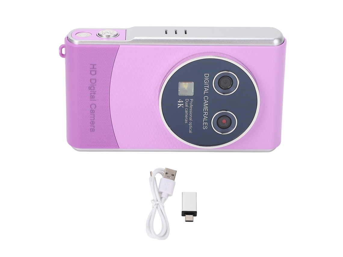 Hd Digital Camera 36mp 1080p 18x Zoom Small Portable Dual Cameras Auto Focus Vlogging Selfie For Travel Photography Purple LAXISCREED