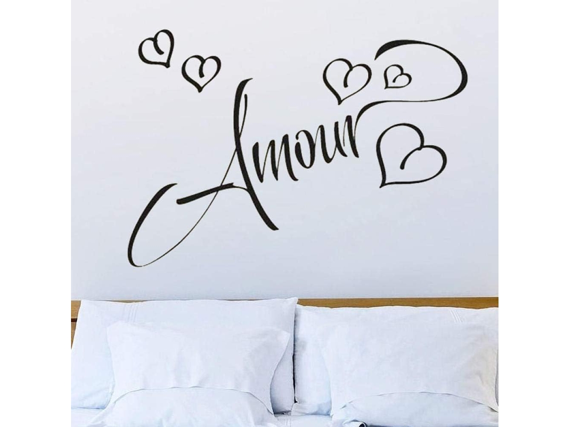 Adesivos Muraux, Adesivos Muraux Mots Français Adesivos Muraux En Vinyle Casal Chambre Salon Décoration De La Maison Art Mural 57x35cm