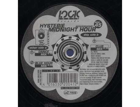 Vinil Midnight Hour Logic Records, Logic Light, Save The Vinyl