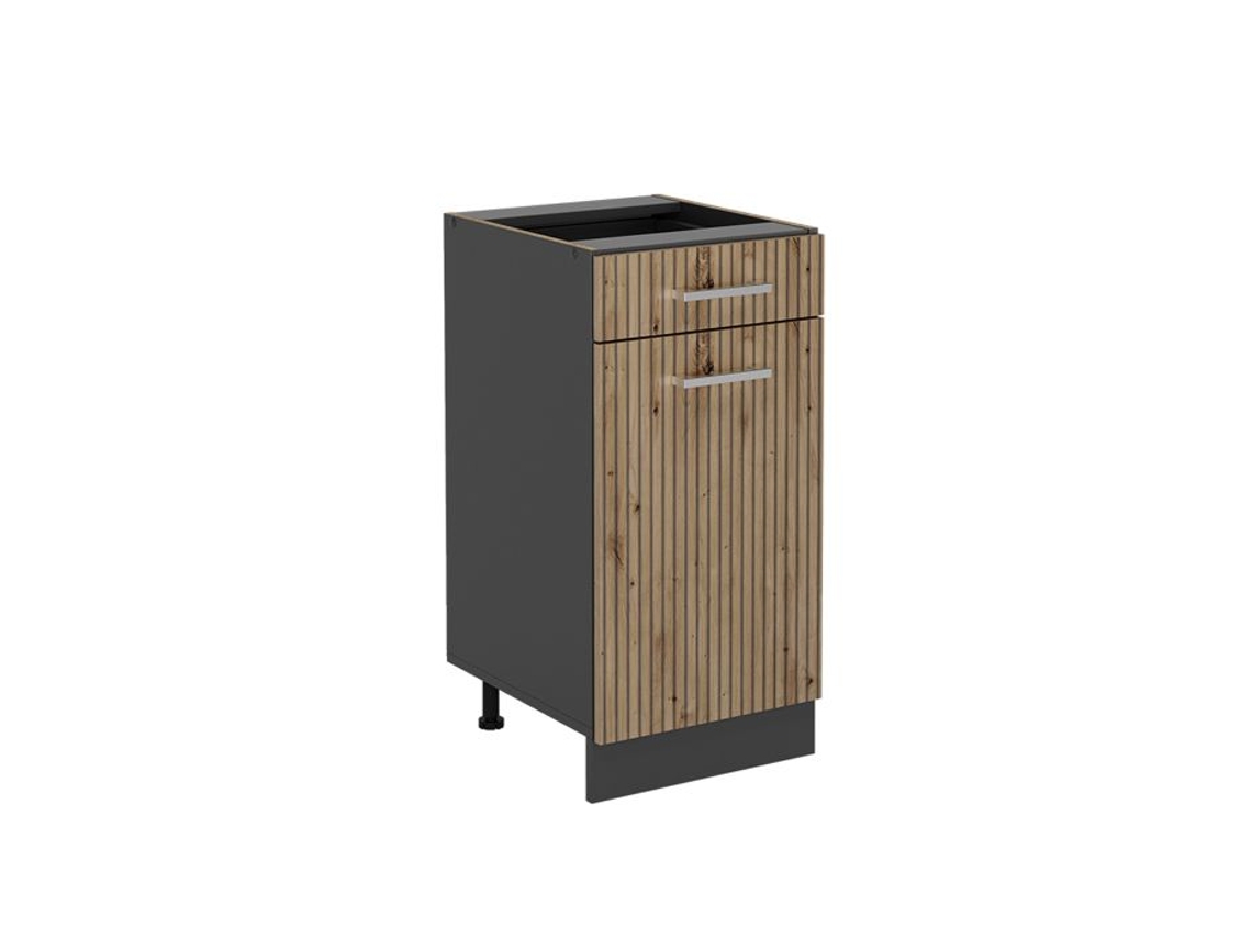 Armário de cozinha VICCO R-Line, carvalho artesanal, 40 cm, mármore PA