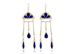 Brincos Pendentes Com Tassel Longo E Strass