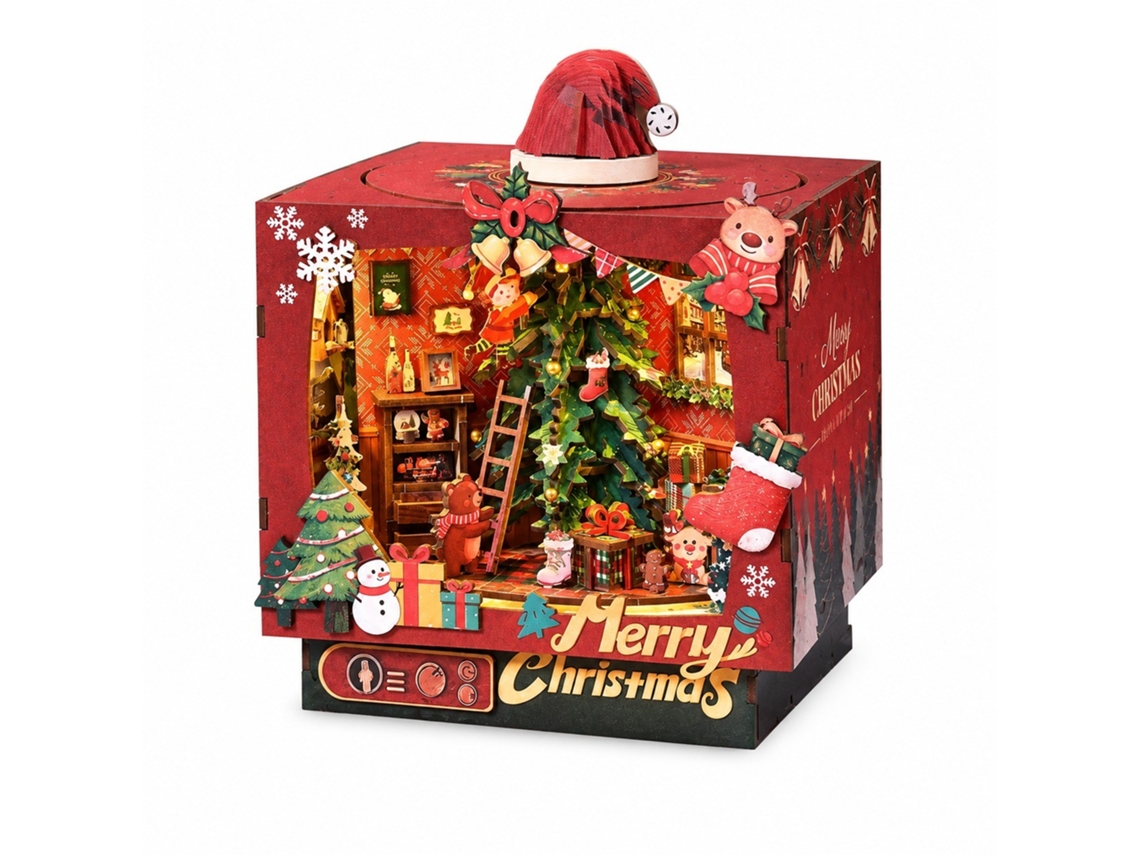 Kit De Miniatura 3d Em Madeira Para Montar (casa De Natal Com Neve)
