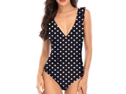 Maiô One Piece Estampado Polka Dot Tummy Control XL