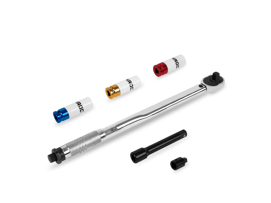 Vonroc Chave De Torque - Dinamométrica -  ½" - Incl. Conjunto De Soquetes