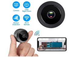 Câmera espiã oculta sem fio Bestvite HD 1080P com visão noturna e movimento ativado, preta