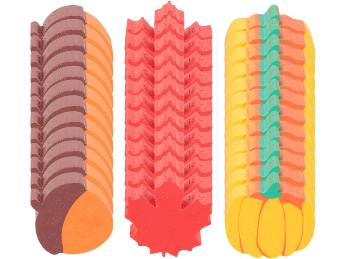 50 Borrachas em Miniatura de Abóbora, 50 Unid, para Material Escolar CHABERLU