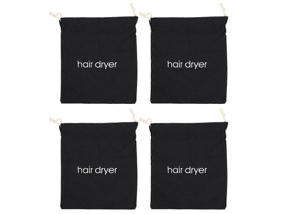 Conjunto de 4 Bolsas Viagem com Cordão para Secador Cabelo, Estojos Universais Armazenamento Cabelo GOKOCO