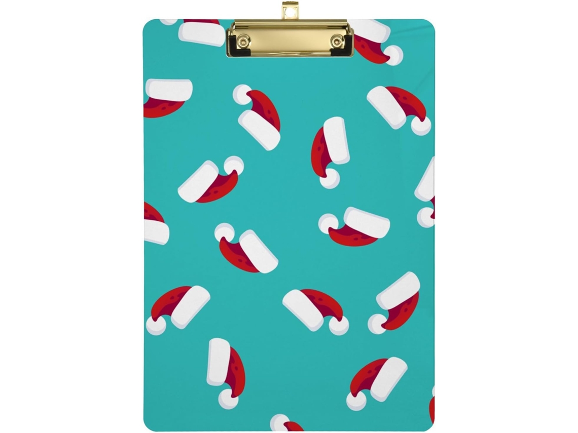 Tapete de Natal Fofo em Metal Azul e Vermelho, Prancheta À Prova D'água para Treinadores Beisebol Dentistas. 3