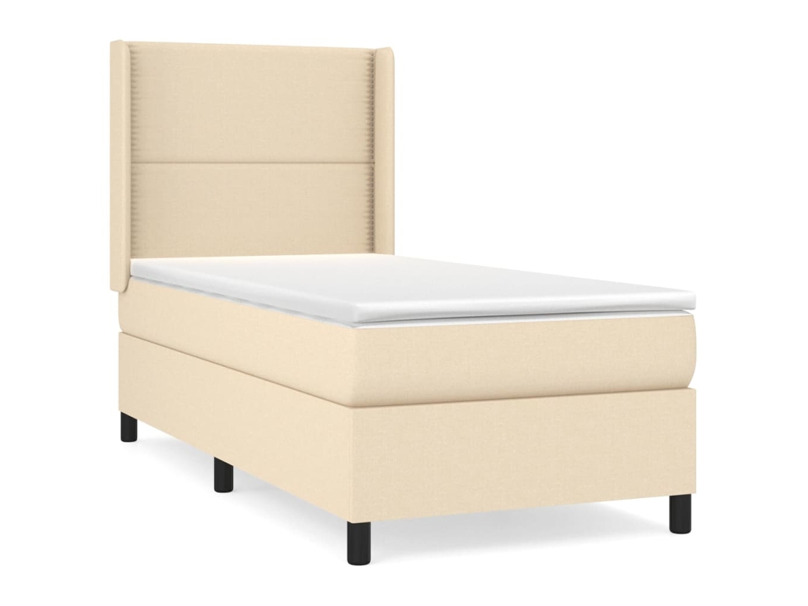 Box Spring Bed, Box Spring Beds Vidaxl Creme Tecido (90 X 200 Cm)