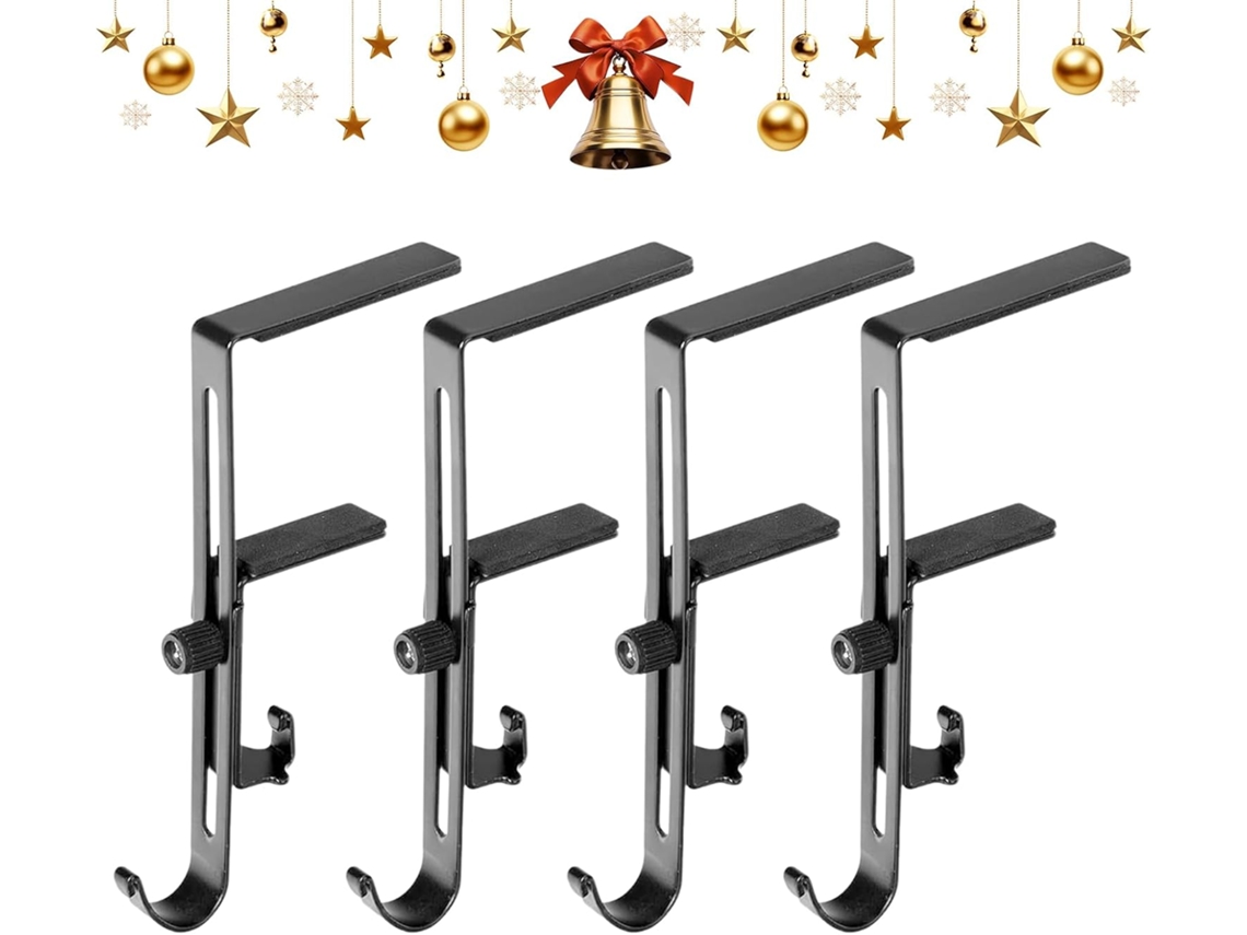 Suporte Ajustável para Guirlanda Gancho Ajustável para Decoração de Guirlandas em Cercas, Lareiras, Varandas, CHABERLU