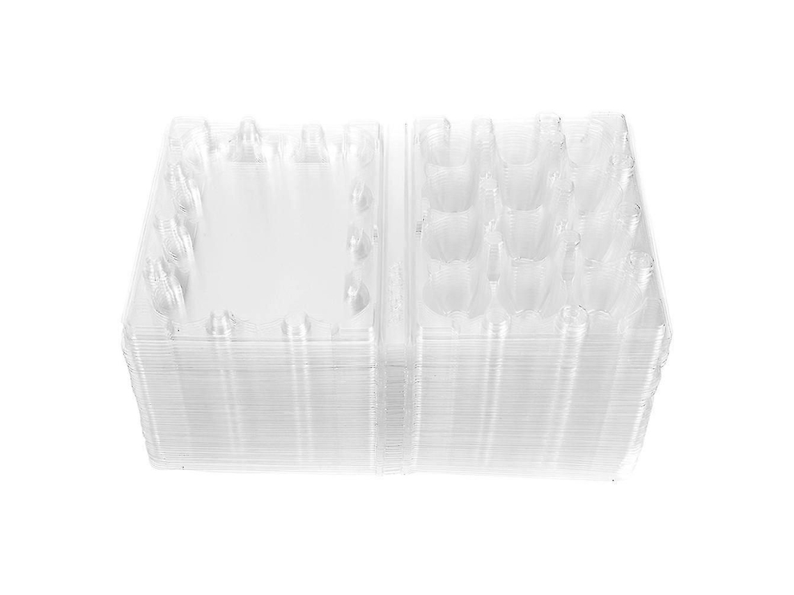 100 Caixas Descartáveis Para Ovos De Codorna, Transparentes E Práticas