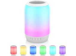 Alto Falante Bluetooth Caixa Música Portátil 7 Cores Tws Tf Aux Crianças/adultos/festas/exterior/interior Branco Yizhood