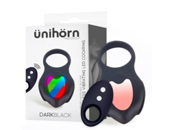 Anel Vibratório Preto Escuro Com Controle Remoto Led Usb Silicone ÜNIHÖRN
