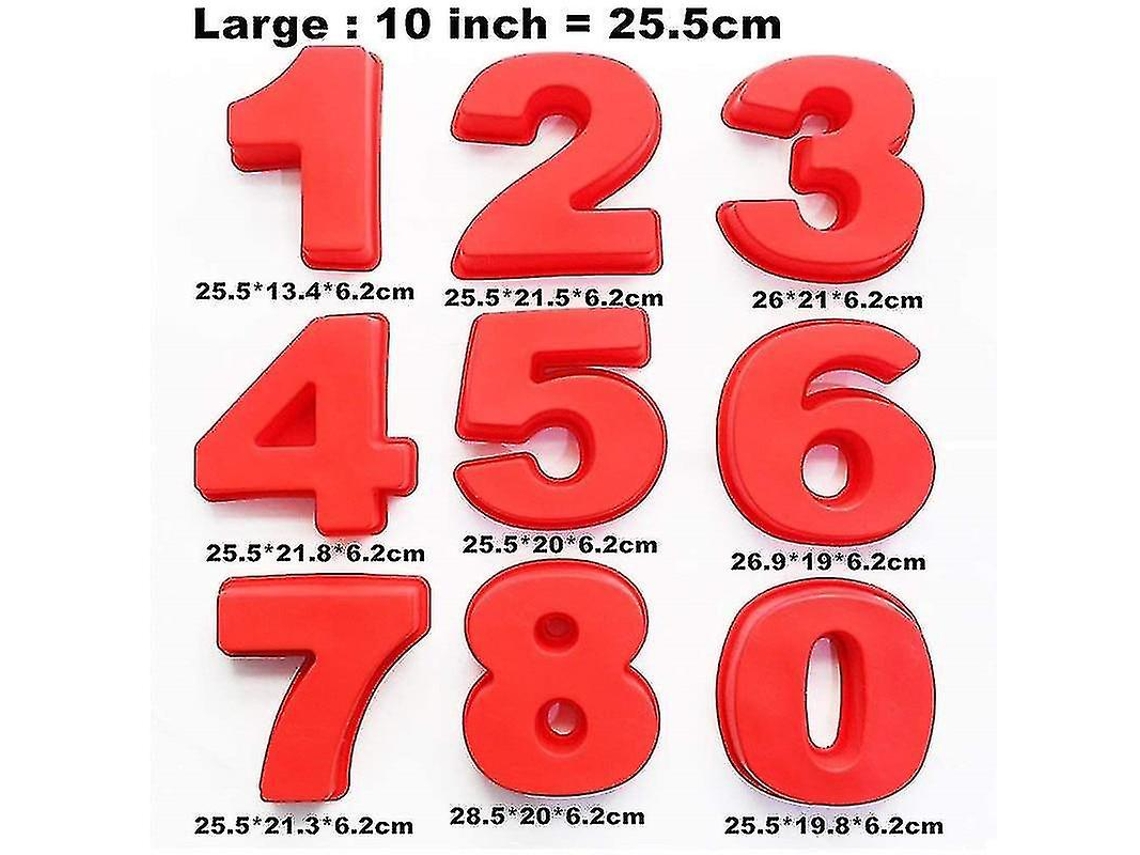Conjunto De Assadeiras Grandes 10 Polegadas Goldbaking 9 Peças Forma Silicone Completa Com Números Chaberlu
