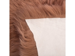 Tapete Uluru (Castanho - Pele Genuína - 100-110x65x8 cm)