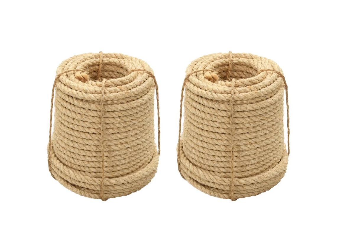 Vidaxl Cordas De Sisal 2 Pcs 12 Mm 250 M