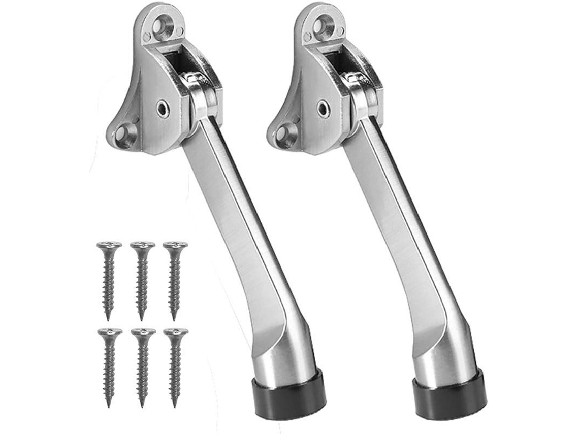 2 Parafusos De Porta, Previne Batidas, Com Bumper De Borracha Macia E Parafusos - 13cm